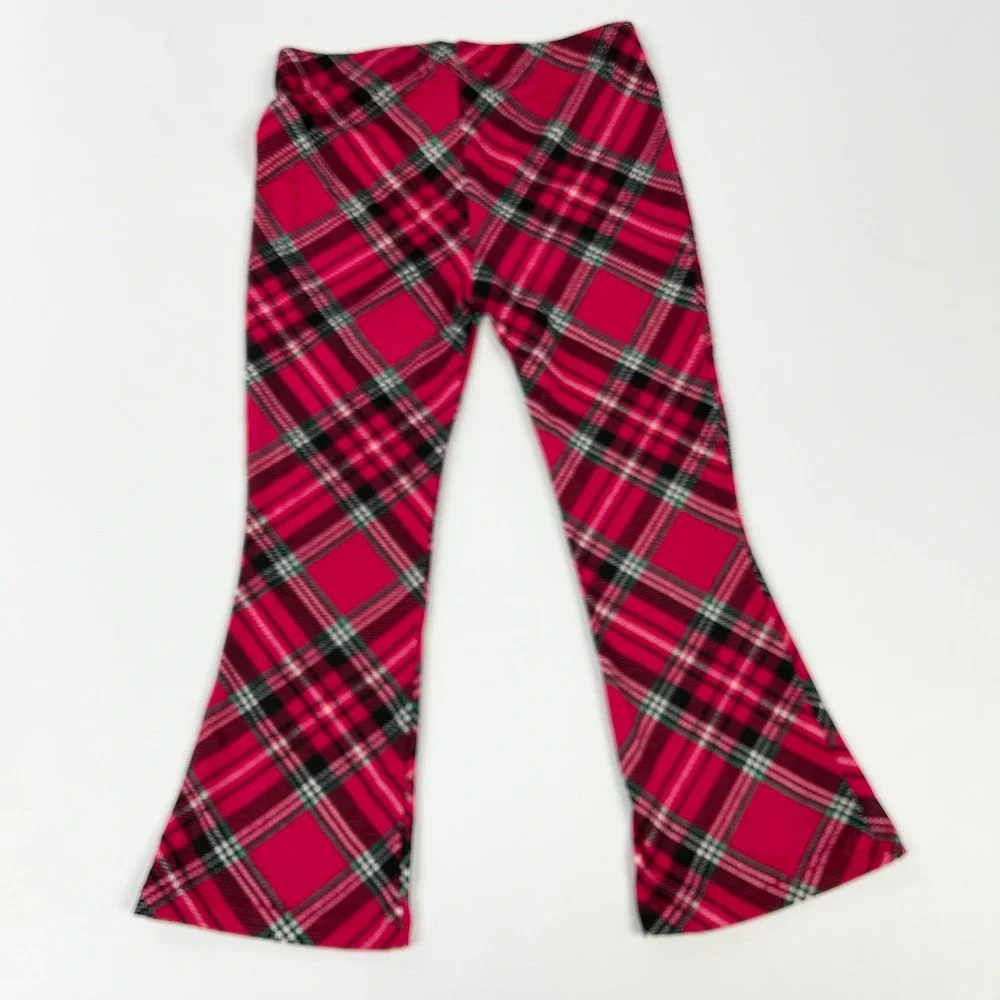 Btween Girls 4T Ruffle Sweater Plaid Flare Pants Set Holiday Winter‎ Cozy